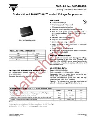 SMBJ100-E3/5B datasheet  